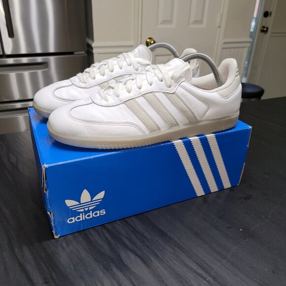 Adidas Samba Men's Sz 9.5/Women's Sz 10.5 OG Trainers in White and Grey JI3206 - Picture 9 of 16